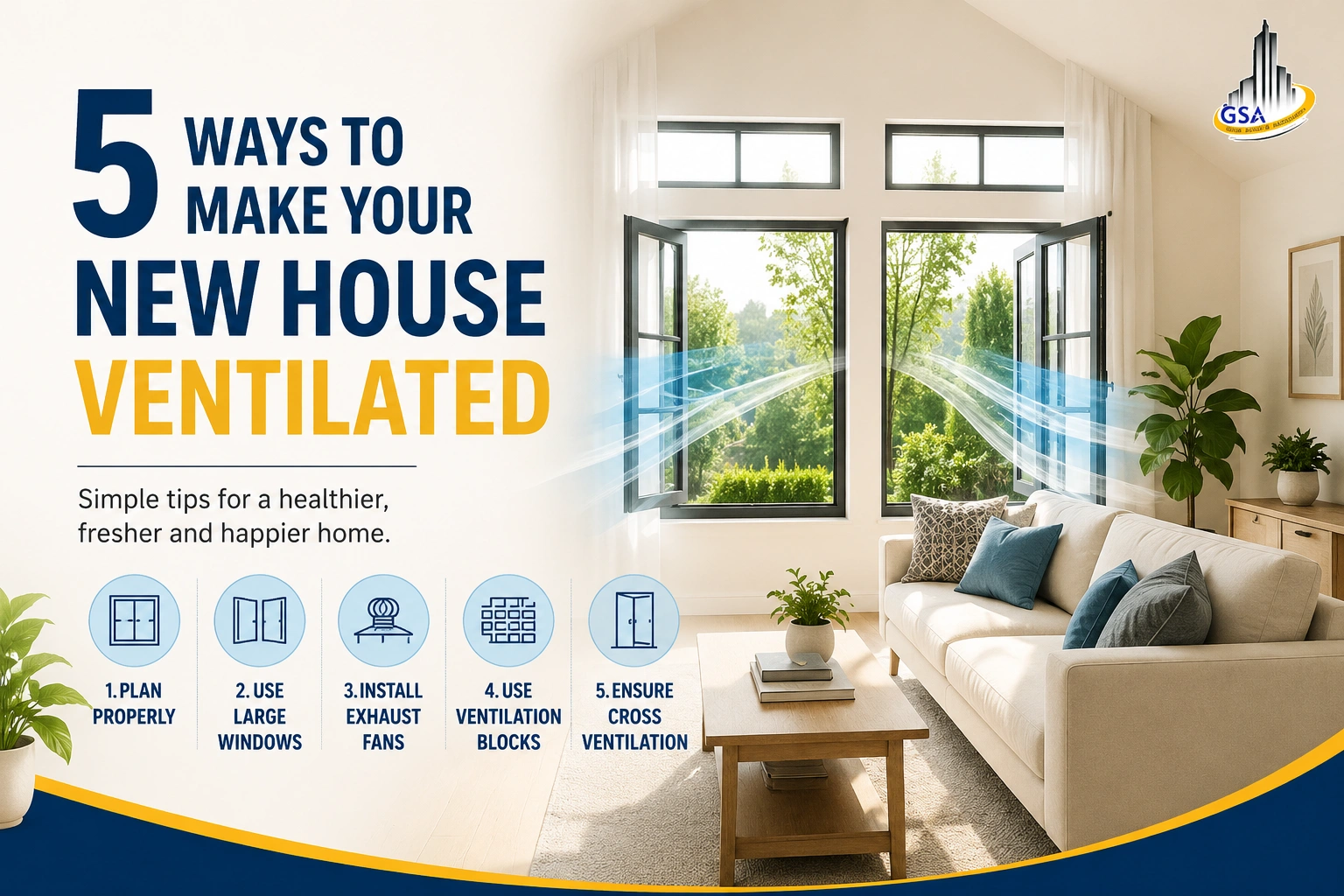 5 Ways to Make Your New House Ventilated