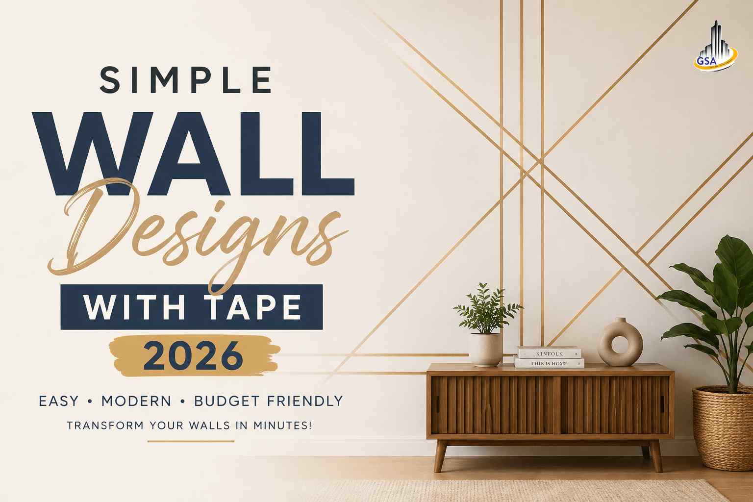 Simple Wall Designs with Tape 2026