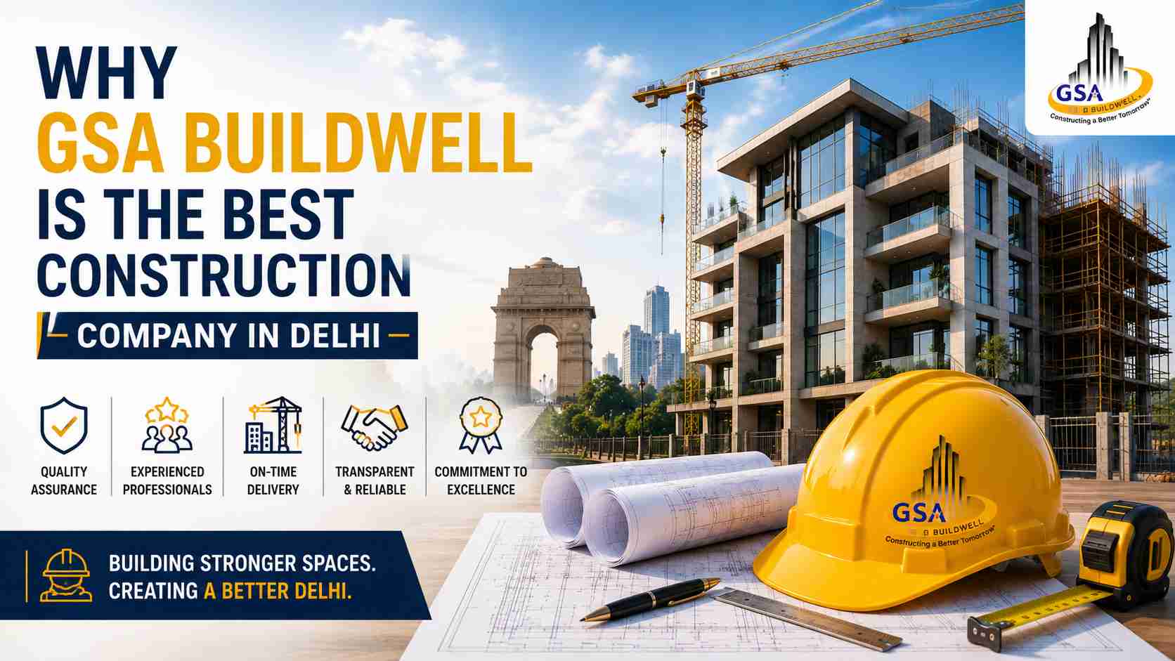 Why GSA Buildwell is the Best Construction Company in Delhi