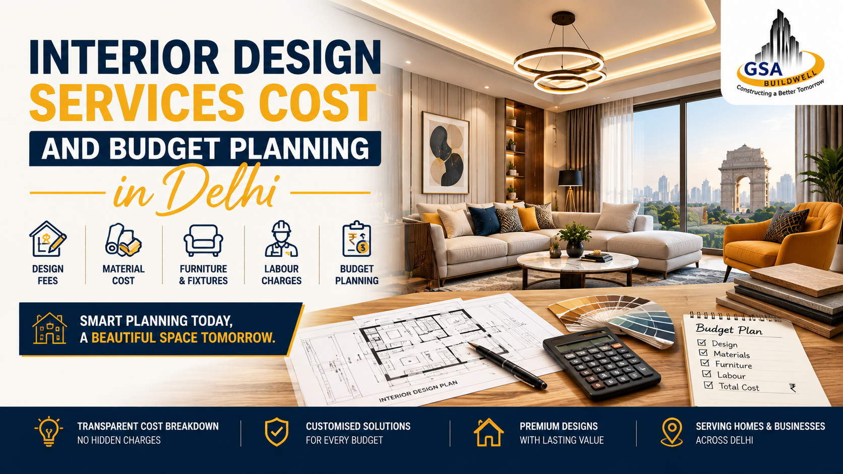 Interior Design Services Cost and Budget Planning in Delhi
